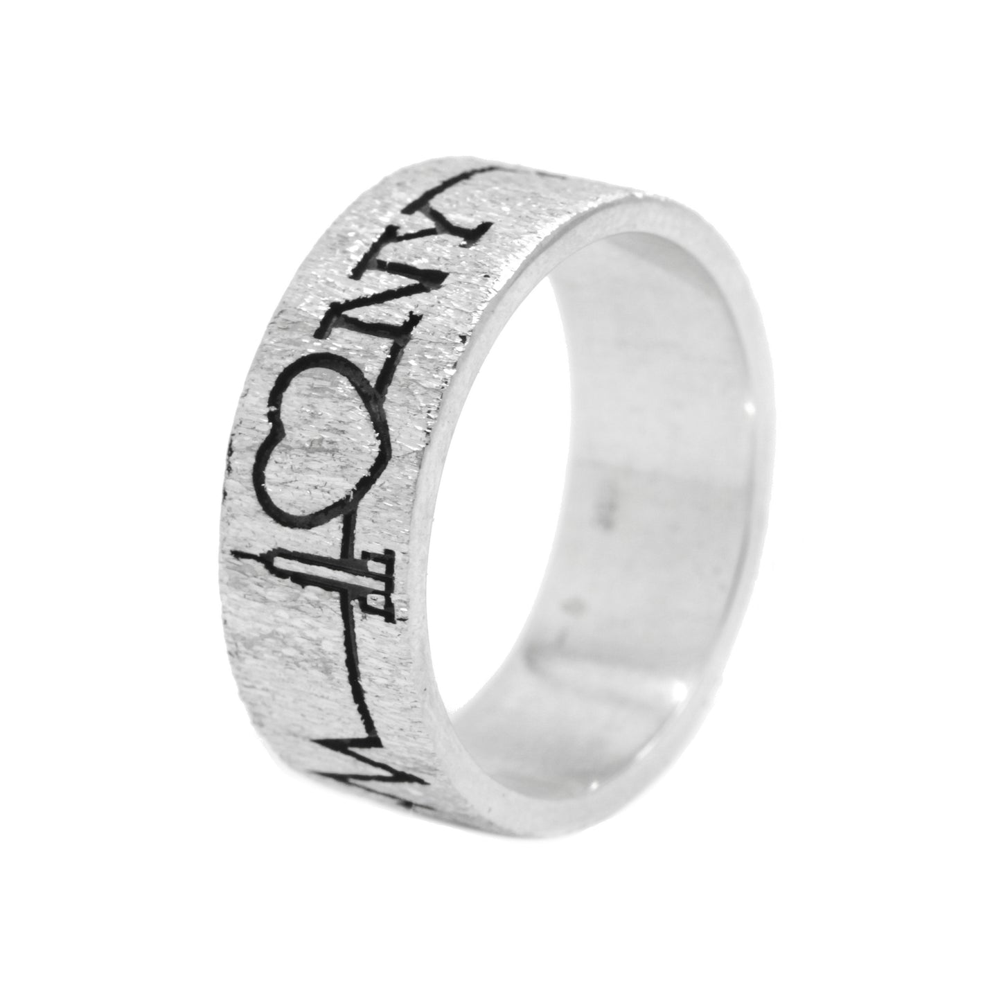 Heartbeat of New York Unisex Engagement Souvenir Ring