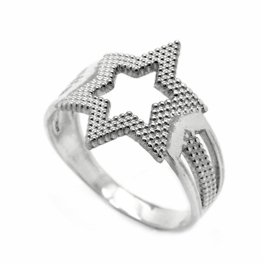 Star of David Ring, King Solomon Ring, Jewish Star, Sterling Silver Ring, Pinky Ring