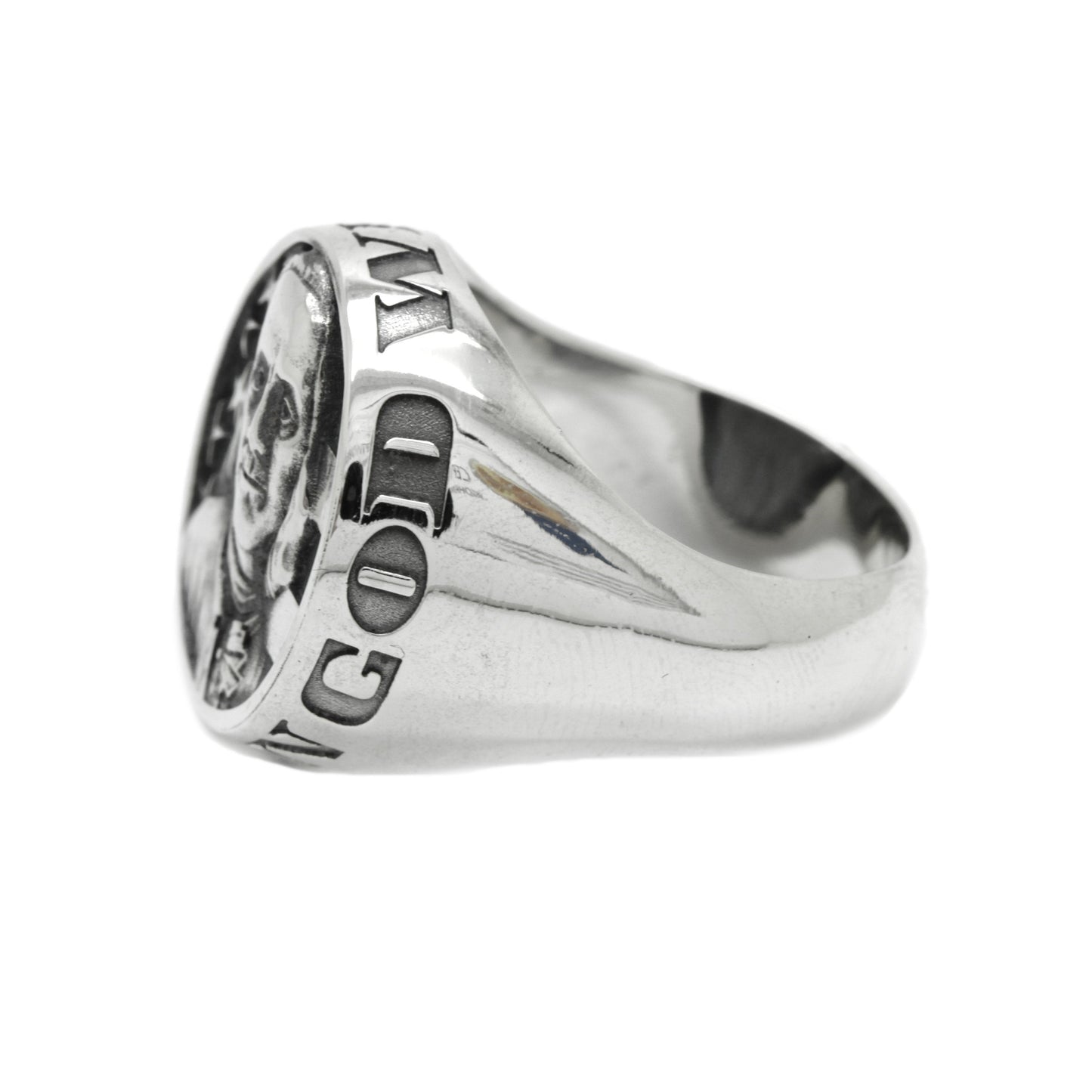 Benjamin Franklin Mens Sterling Silver Ring Signet