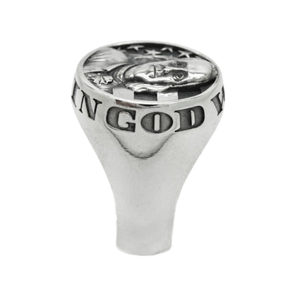 Benjamin Franklin Mens Sterling Silver Ring Signet