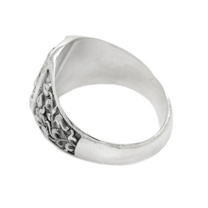 Svobodné zednářství Square and Compass, Sterling Silver Mens Ring Signet