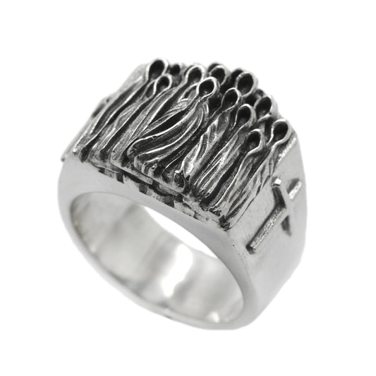 All Saints' Day Mens Sterling Silver Signet Ring