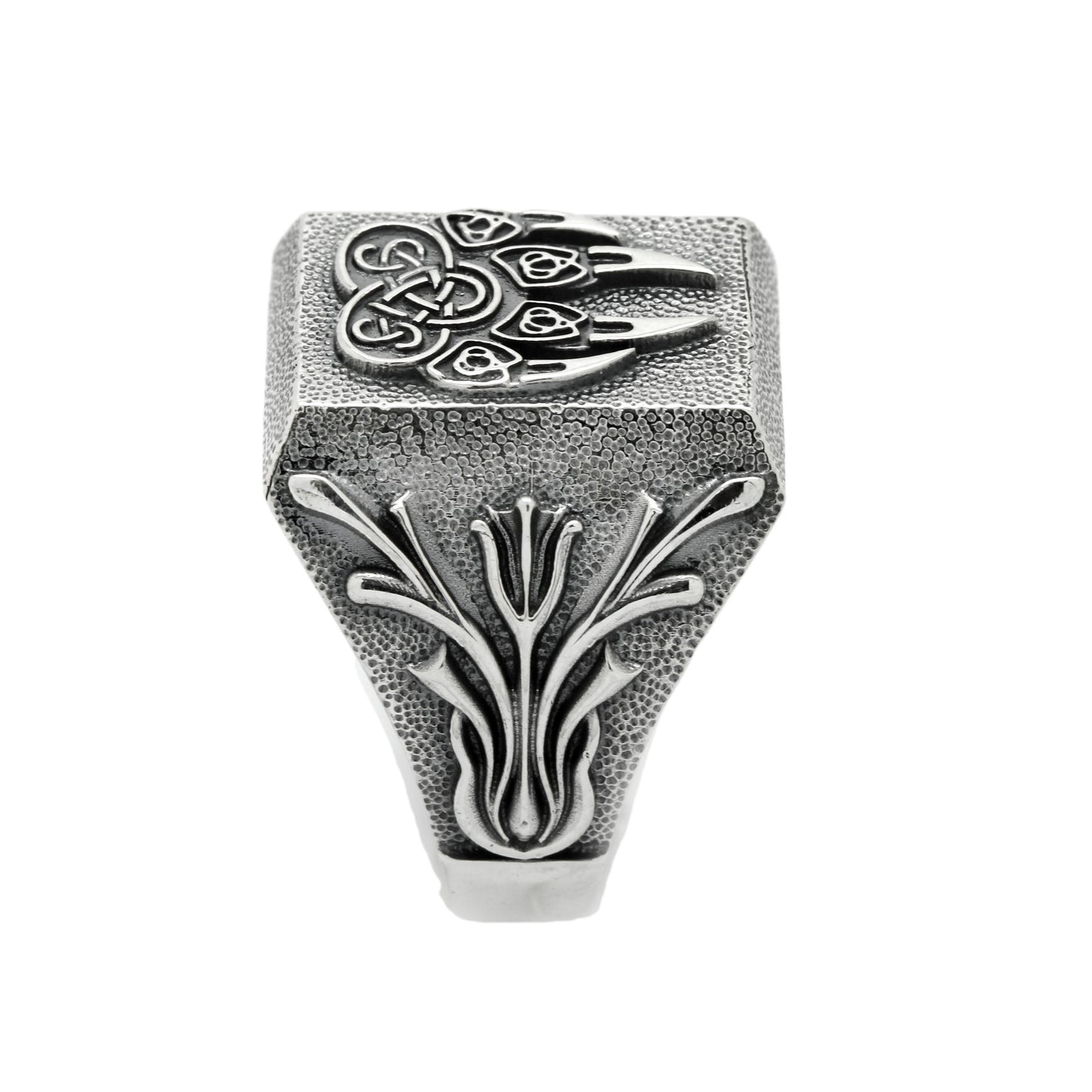 Viking Wolf Ring, Wolf Paw, Wolf Ring Men, Sterling Silver 925 Ring Signet