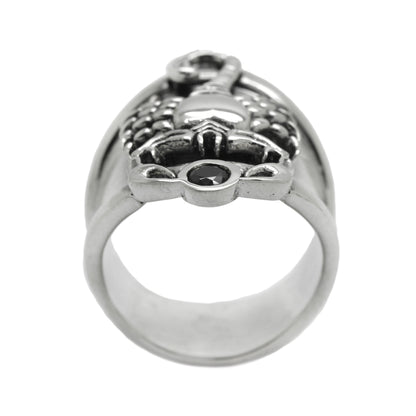 Unisex-Ring Skorpion Sternbild Sternzeichen mit schwarzem Zirkon Sterlingsilber 925