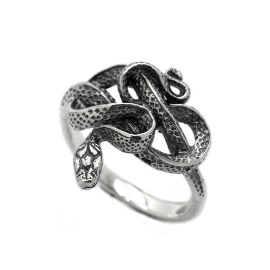 Snake Serpent Womens Ring Sterling Silver